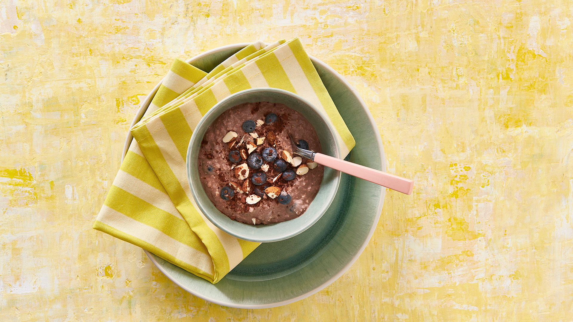 Overnight Oats Med Kakao Og Blåbær