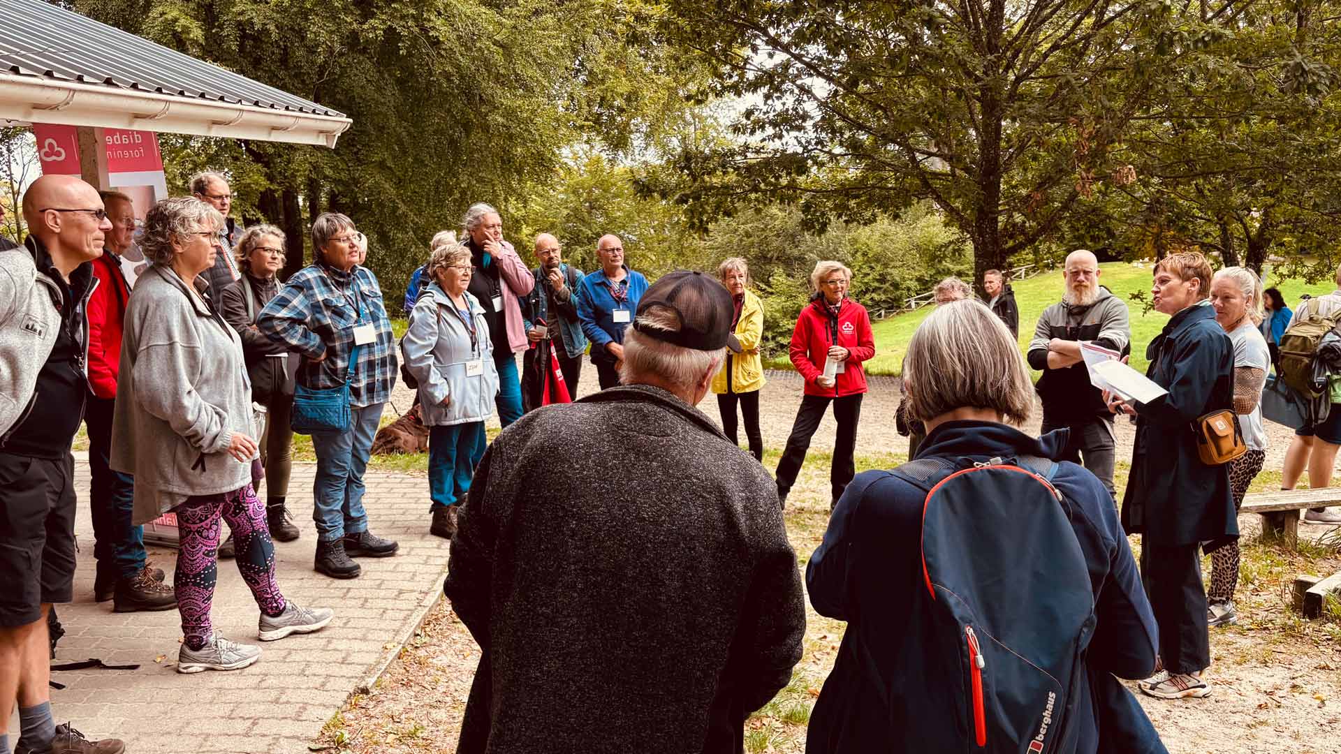 stor gruppe deltagere til Diabetesforeningens Tour de Himmelbjerget