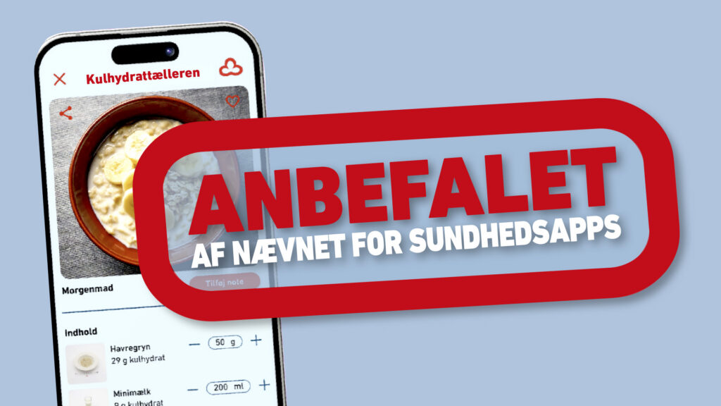 Kulhydrattælleren er anbefalet af nævnet for sundhedsapps