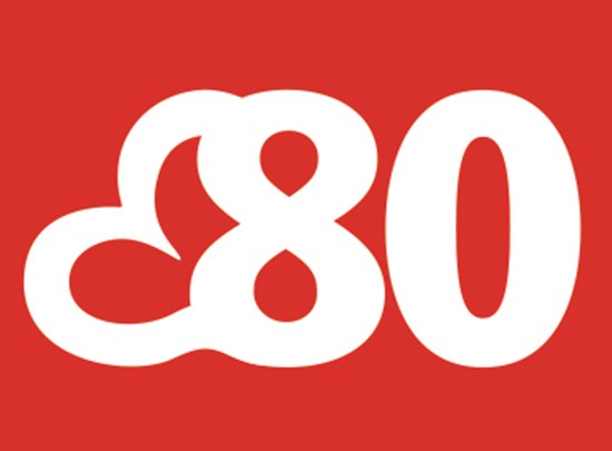 Billedet viser Diabetesforeningens 80 års logo
