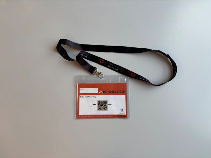 Keyhanger som bruges af sælger i Det Gode Lotteri
