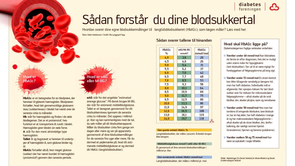 Illustrationen 'Sådan forstår du dine blodsukkertal'