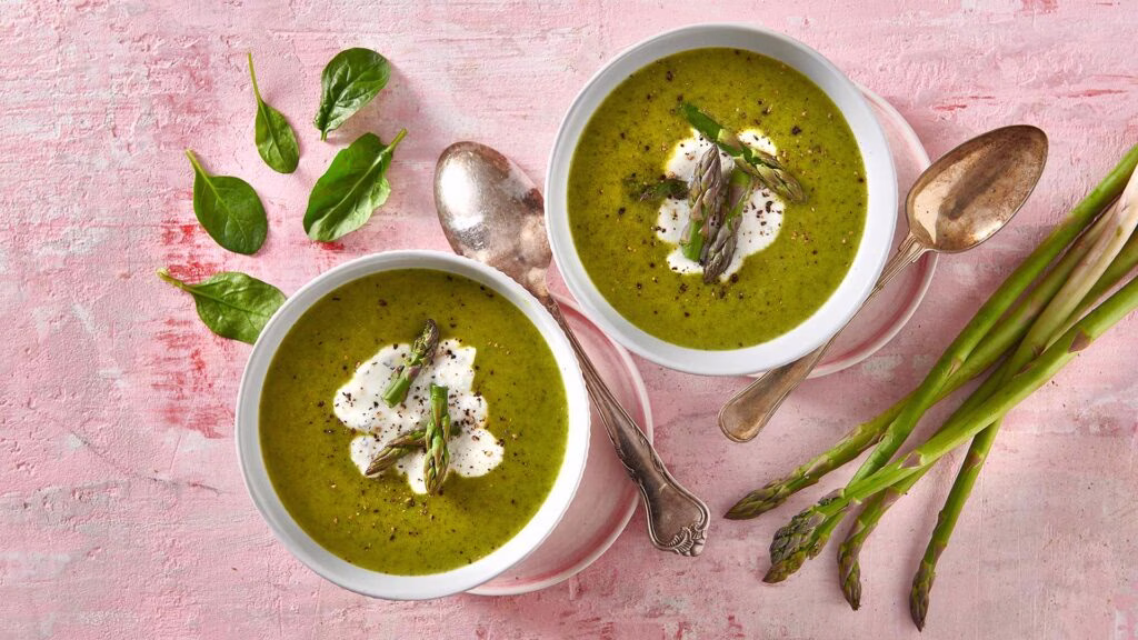 Grøn Aspargessuppe Web