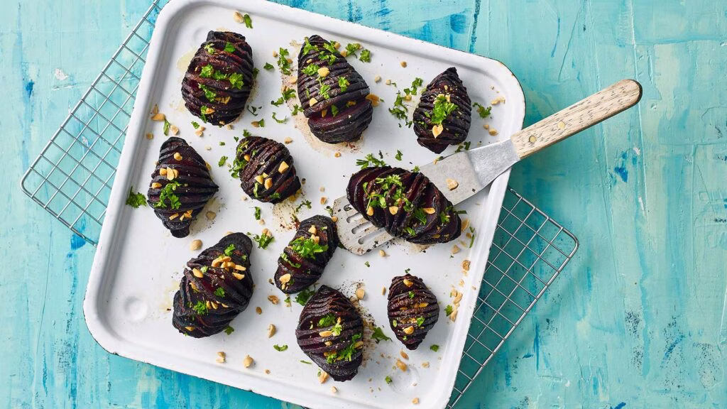 Hasselback rødbeder