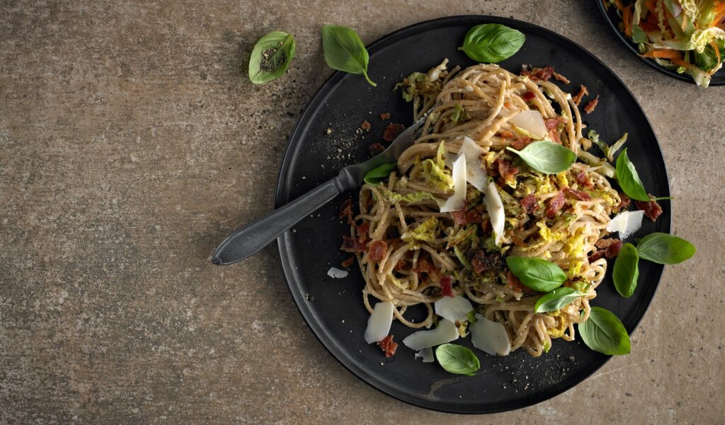 Spaghetti a la kålbonara
