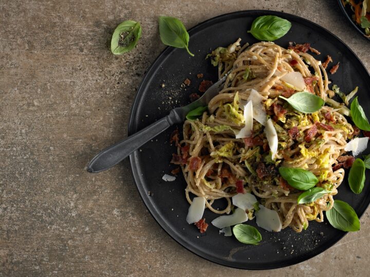Spaghetti a la kålbonara