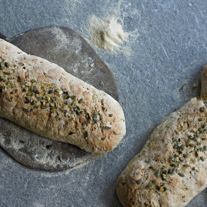 Squashbrød med hvide bønner