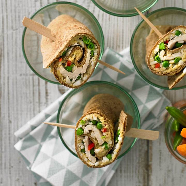 Wraps med chili-hummus